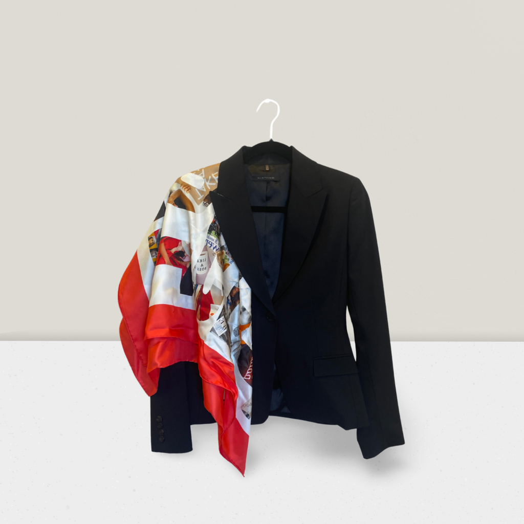 THE COLLAGE SILK SCARF