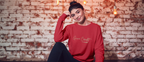 “GIVE CREDIT” SWEATSHIRT — CARDINAL RED